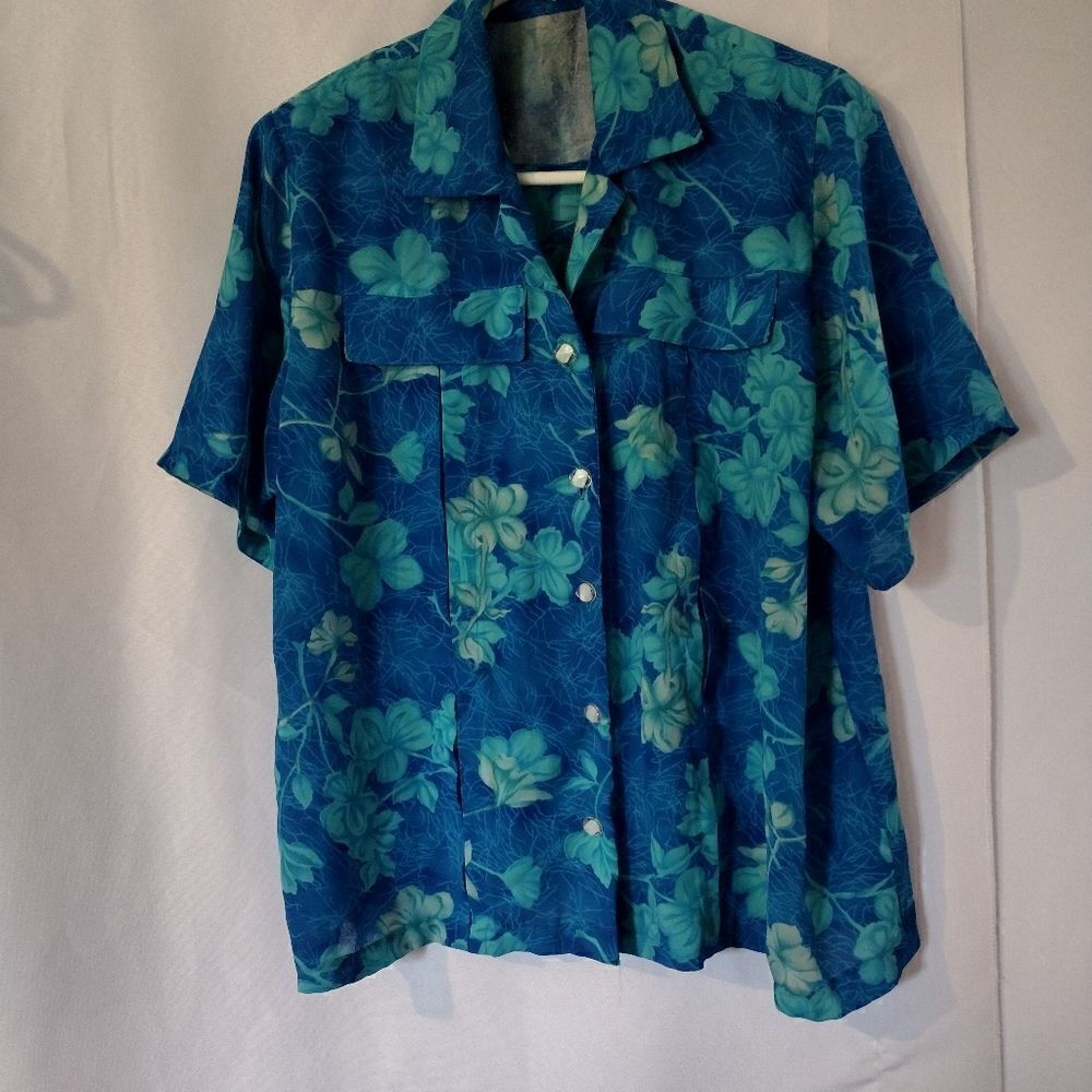 Hand made Hawaiian print blouse